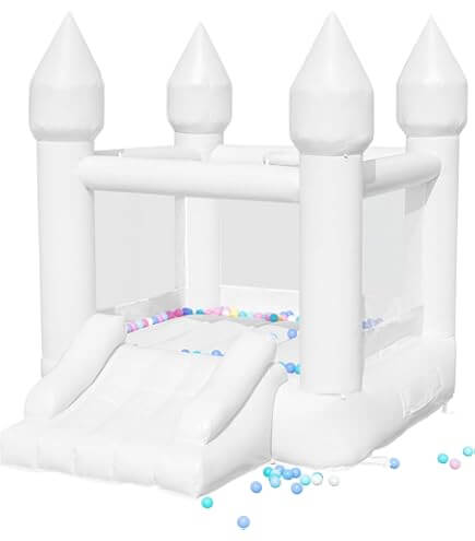 Mini bouncing castle with slides and balls – unique party attraction in Espoo, Uusimaa, Finland.